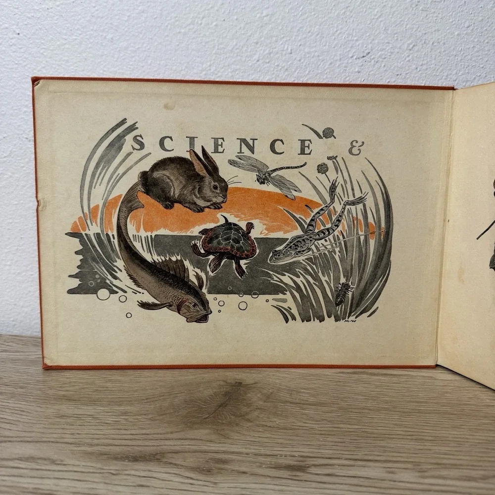 1939 Childcraft Volume 14: Science and Industry; Large‎ Illustrated HC, Vintage